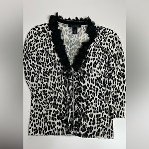 Animal print Knitted cardigan sweater 
 - XS (2) WHBM